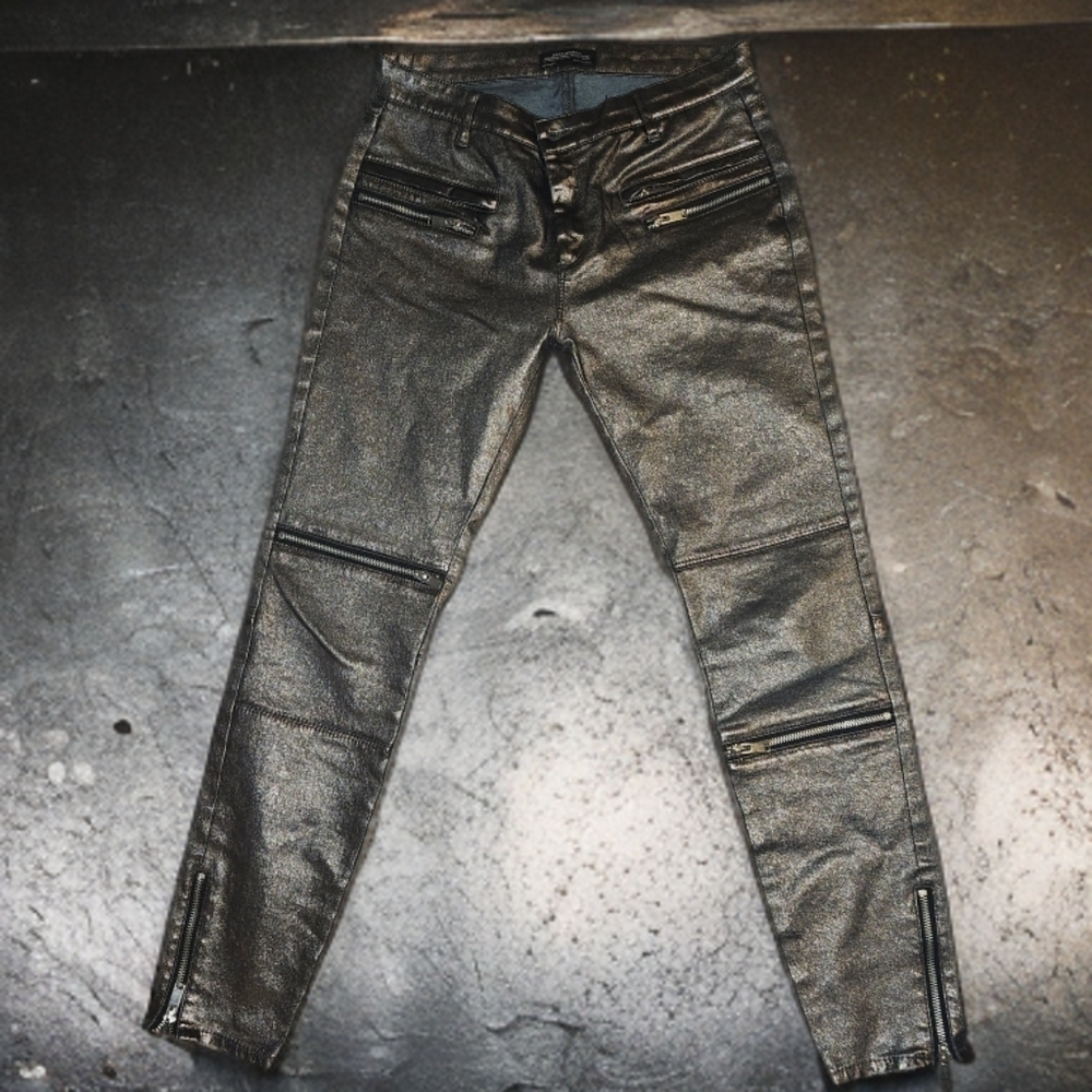 Zara‎ metallic jeans